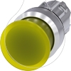 Imagem de Botao cogumelo iluminado 22mm redondo metal alto brilho verde 30mm