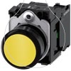 Imagem de Botao de pressao 22mm redondo plastico amarelo botao de comando 1NA+1NF