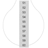 Imagem de Placa de designação, frente, com 21-30, horizontal, largura dos terminais: 6,2 mm