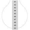 Imagem de Placa de designação, frente, com 11-20, horizontal, largura dos terminais: 6,2 mm