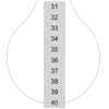 Imagem de Placa de designação, frente, com 1-10, horizontal, largura dos terminais: 6,2 mm