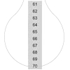 Imagem de Placa de designação, frente, com 31-40, horizontal, largura dos terminais: 6,2 mm