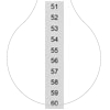 Imagem de Placa de designação, frente, com 21-30, horizontal, largura dos terminais: 8,2 mm