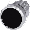 Imagem de Botao de pressao 22mm redondo metal alto brilho preto inscricao: O botao de pressao