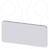 Imagem de Suporte de placa chato arredondado preto para placa de identificacao 125x 27mm