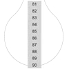 Imagem de Placa de designação, frente, com 51-60, horizontal, largura dos terminais: 6,2 mm