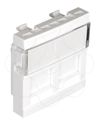 Mostrar detalhes para MÓDULO DUPLO P/CONETORES RJ45 - 2 MÓD ALUMINA Imagem de MÓDULO DUPLO P/CONETORES RJ45 - 2 MÓD ALUMINA