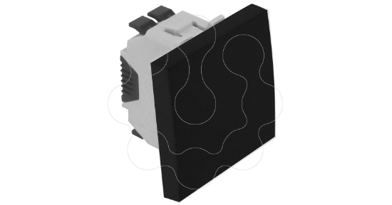 Imagem de BOTÃO BASCULANTE 2 MÓDULOS PRETO MATE