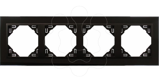Imagem de ESPELHO QUÁDRUPLO CRISTAL NEGRO/PRETO MATE