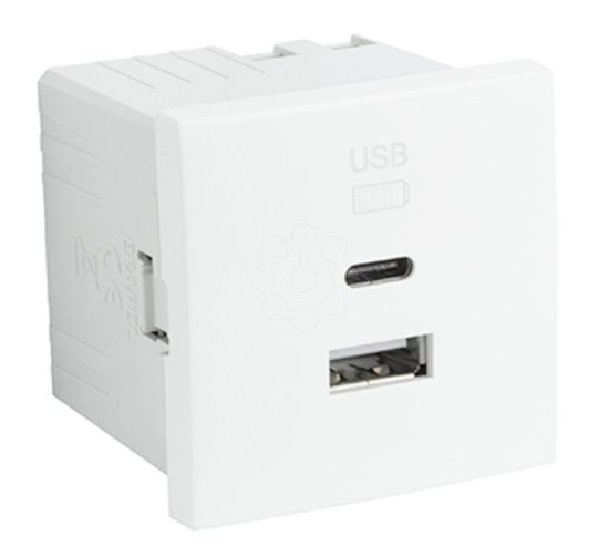 Imagem de Carregador duplo USB tipo A  + tipo C
