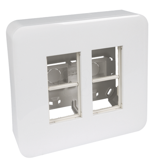 Imagem de Posto de trabalho saliente 2x4mód branco mate