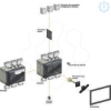 Imagem de Comando preto com placa frontal preta - para INS2000...2500 INV2000...2500