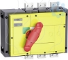 Imagem de switch disconnector Compact INS1000 1000A with red rotary handle and yellow front 3 poles