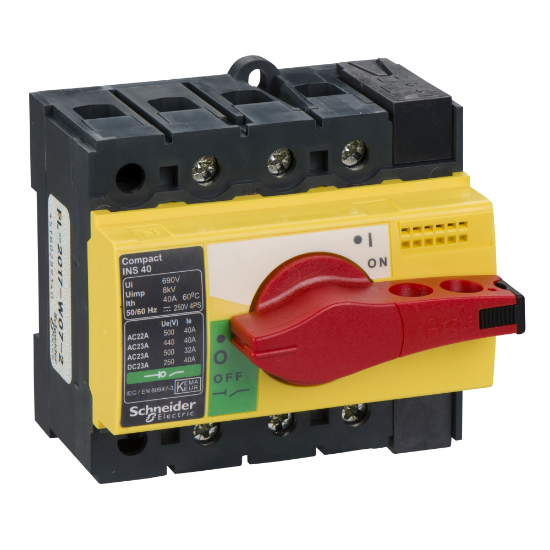 Imagem de interruptor seccionador Interpact INS40 - 3 polos - 40 A