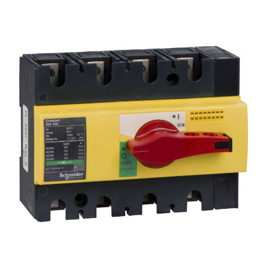 Imagem de interruptor seccionador Interpact INS160 - 4 polos - 160 A
