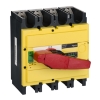 Imagem de interruptor seccionador Interpact INS320 4P punho vermelho/face frontal amarela