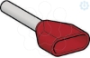 Imagem de extremidade de cabo duplo isolada – tamanho medio – 1 mm? - vermelho