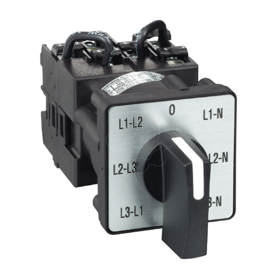Imagem de Cam voltmeter switch 3l e  3ln 45° 12 a montagem aparafusada