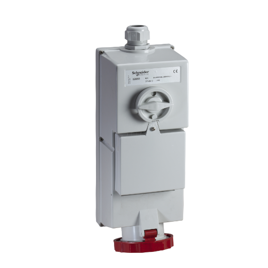 Imagem de Isoblock interlocked socket - 63 A - 3P + N + E - 380...415 V AC - IP65 - wall