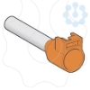 Imagem de ponteira simples p/ lingueta porta-ref. de encaixar – tm longo – 4 mm? - laranja