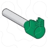 Imagem de ponteira simples p/ lingueta porta-ref. de encaixar – tm longo – 6 mm? - verde
