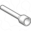 Imagem de ponteira simples – tamanho medio – 05 mm2   branco
