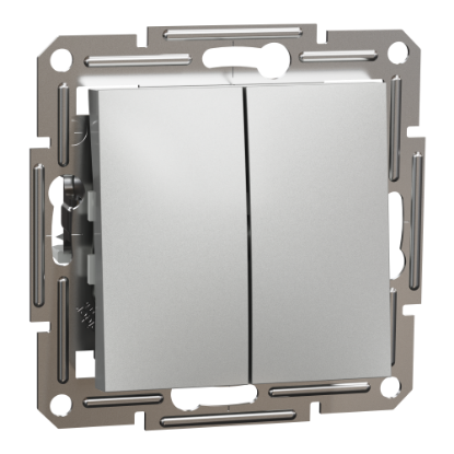 Mostrar detalhes para Asfora - Comutador de lustre - 10A - Aluminio Imagem de Asfora - Comutador de lustre - 10A - Aluminio