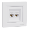 Imagem de Asfora - Tomada RJ45 dupla categoria 5e UTP - Branco