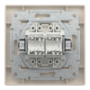 Imagem de Asfora - Tomada RJ45 dupla categoria 6 UTP - Creme