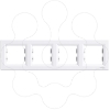 Imagem de Asfora - Quadro horizontal 4 elementos - Branco