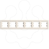 Imagem de Asfora - Quadro horizontal 6 elementos - Creme