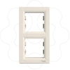 Imagem de Asfora - Quadro vertical 2 elementos - Creme