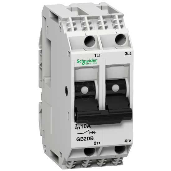 Imagem de disjuntor TeSys para circuitos de comando - GB2-DB - 8 A - 2 polos - 2d