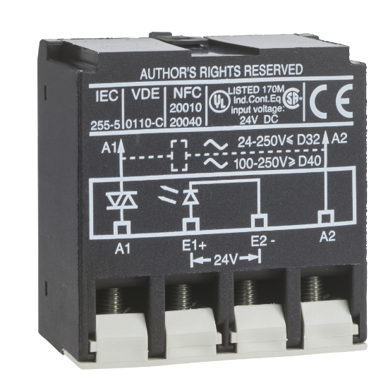 Imagem de Modulo de interface para Tesys D - estatico - 24V CC/ 250 V CA