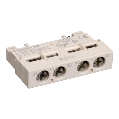 Mostrar detalhes para TeSys GV3 - auxiliary contact block - 1 NO + 1 NC Imagem de TeSys GV3 - auxiliary contact block - 1 NO + 1 NC