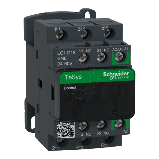 Imagem de TeSys D contactor 3P 18A AC-3 up to 440V coil 24-60V AC/DC