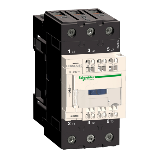 Imagem de Contactor Tesys D   3P3 NA   AC 3   = 440 V 65 A   24 V CC bobina standard