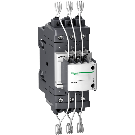 Imagem de Tesys D LC1D.K p/ com. de condensadores - 3P - 33.3 kVAR - 415 V - 230 V CA bob