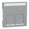 Imagem de M-Elegance - Centro de tomada RJ45 duplas - Aluminio