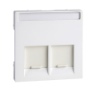 Imagem de M-Elegance - Centro de tomada RJ45 dupla - Branco ativo