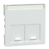 Imagem de M-Elegance - Centro de tomada RJ45 dupla - Branco ativo