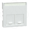 Imagem de M-Elegance - Centro de tomada RJ45 dupla - Branco ativo
