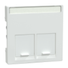 Imagem de M-Elegance - Centro de tomada RJ45 dupla - Branco ativo