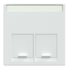 Imagem de M-Elegance - Centro de tomada RJ45 dupla - Branco ativo