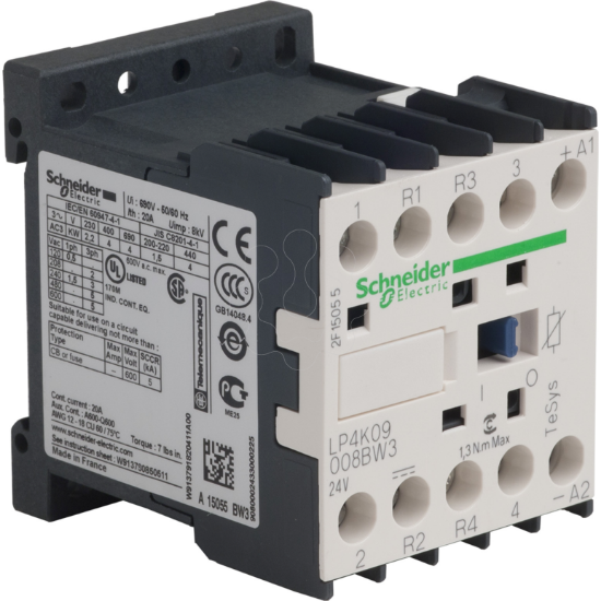 Imagem de Contactor TeSys K   4P2 NA + 2 NF   AC 1   = 440 V 20 A   24 V bobina CC