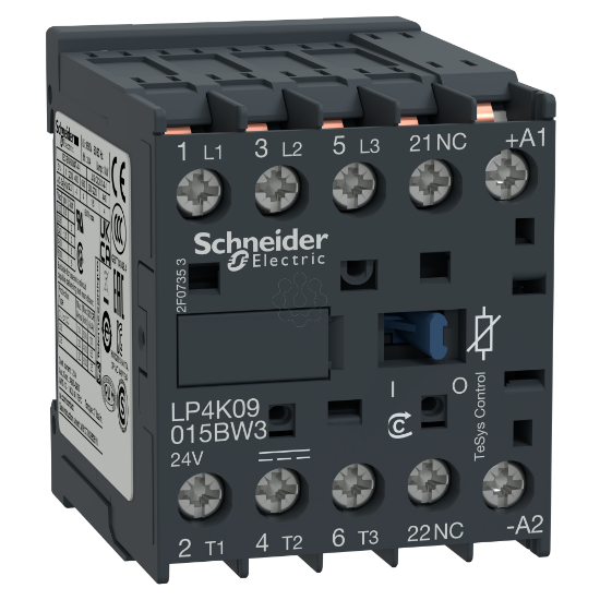 Imagem de Contactor TeSys K   3P3 NA   AC 3   = 440 V 9 A   24 V bobina CC