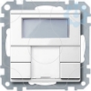 Imagem de Push button 2 gang plus with room temp. ctrl unit polar white glossy System M