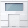 Imagem de Push button 2 gng plus with room temp. ctrl unit active white glossy System M
