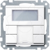 Imagem de Push button 2 gng plus with room temp. ctrl unit active white glossy System M