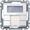 Imagem de Push button 2 gng plus with room temp. ctrl unit active white glossy System M